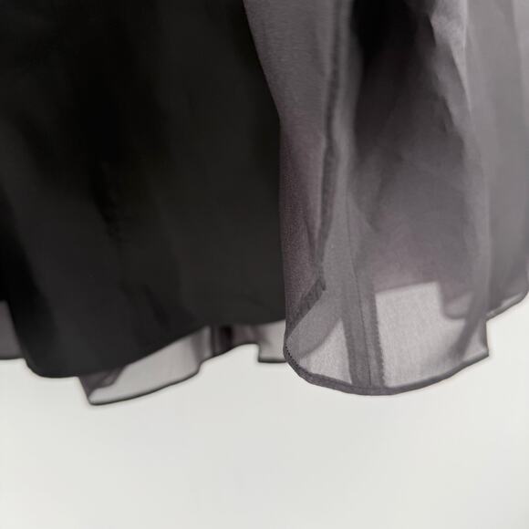 BANANA REPUBLIC Skirt SZ 4 100% Silk Black Knee Length Classic Work Holiday NWT - Picture 10 of 12